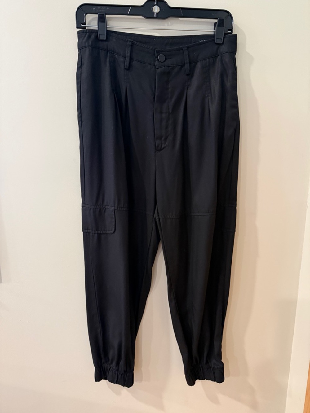 All Saints Black Cargo-Style Jogger Pants